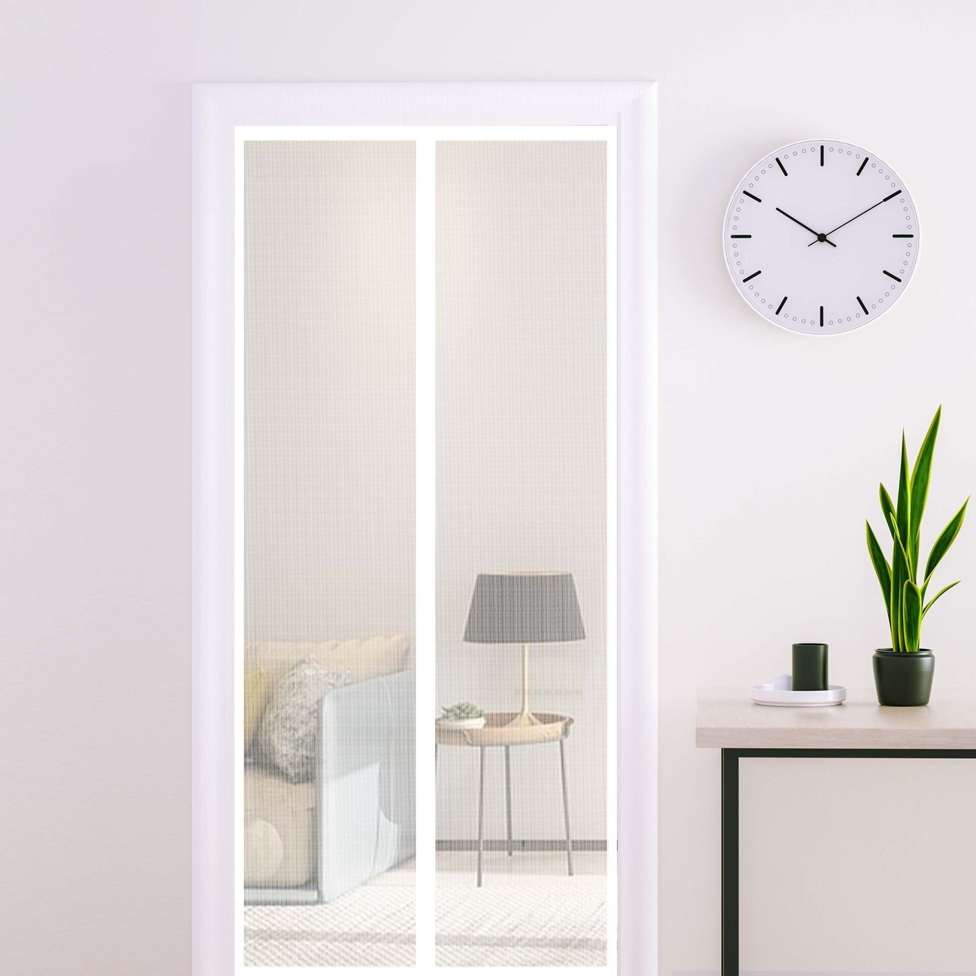 Soft Screen Window Curtain Magnetic Stripe Summer Door Curtain With Velcro Pushpin