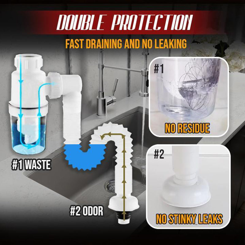 Odor-resistant Drain Basin Double Anti-odor Drain Drain Pipe Wash Basin Drain Drain Pipe