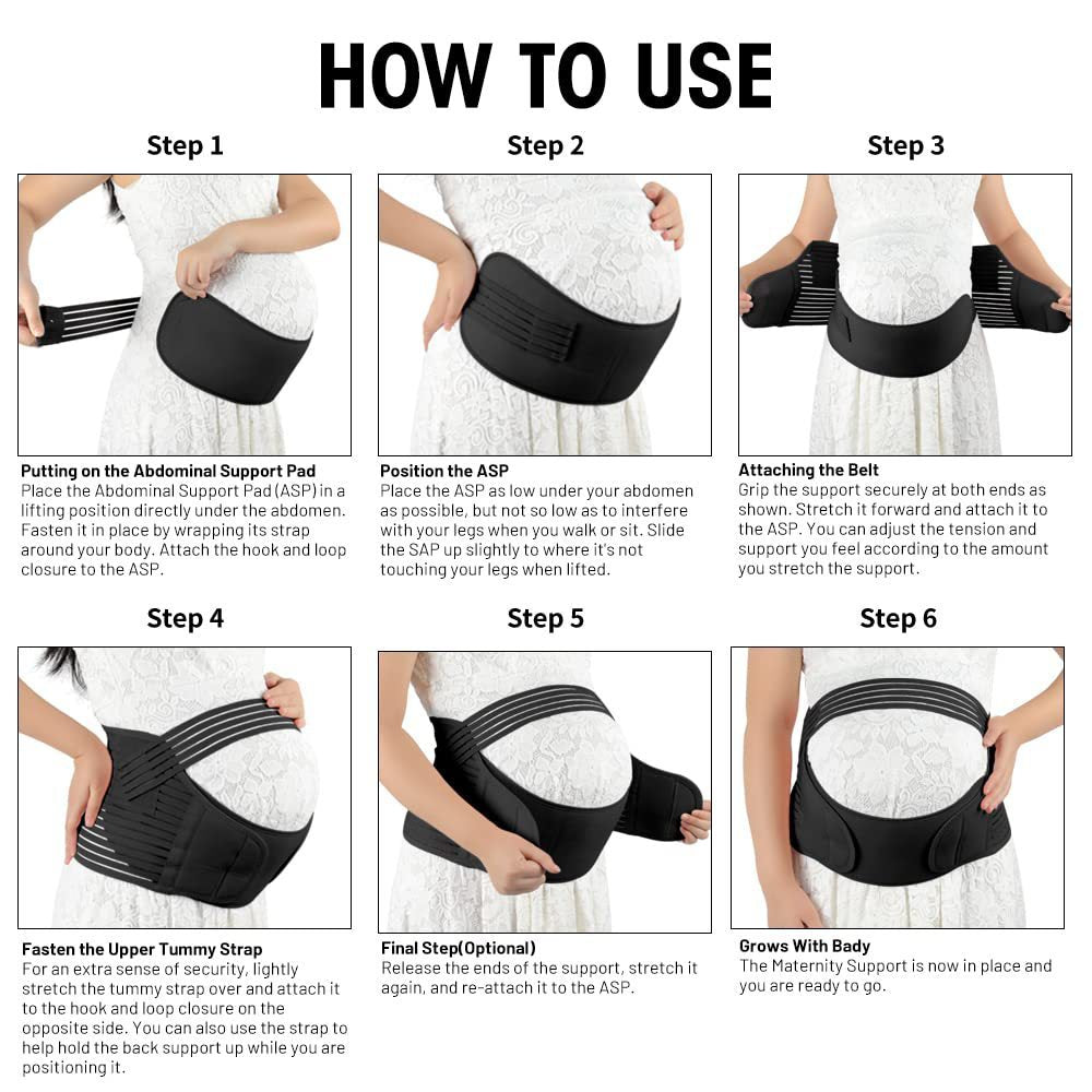 Solid Color Breathable Adjustable Maternity Belt