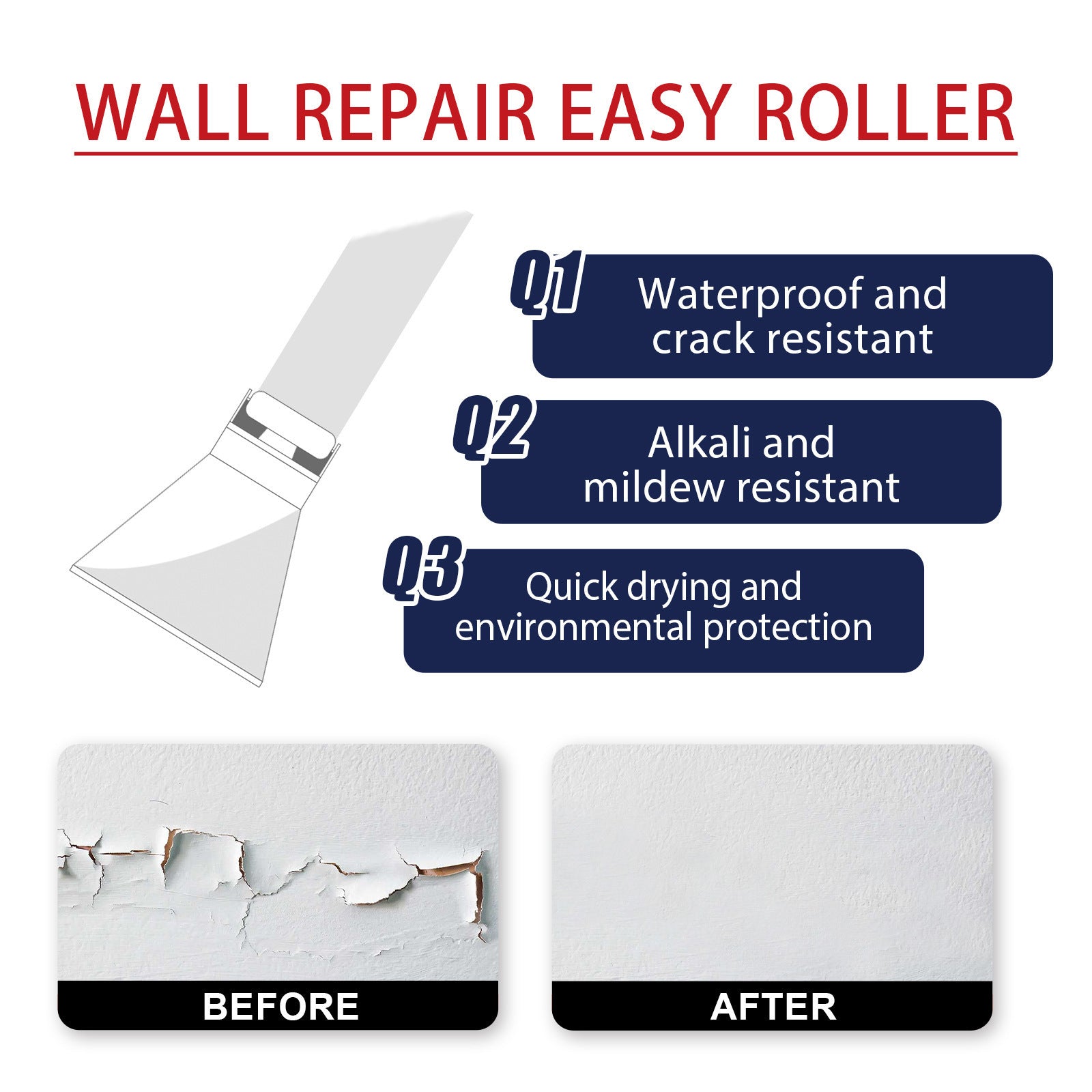 Household White Wall Repair Paste Waterproof Anti-crack Cover Mildew Stain Renovation Cream