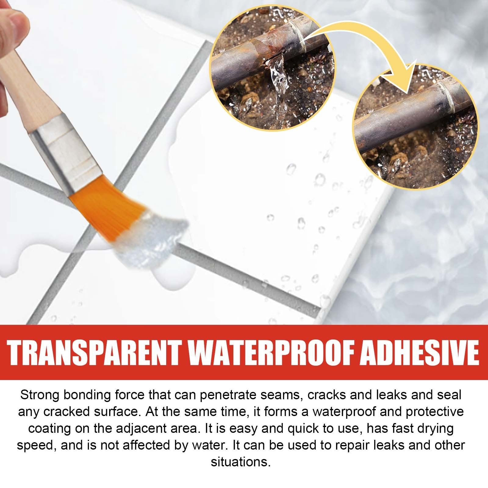 Jaysuing Transparent Tape Roof Bathroom Kitchen Wall Waterproof Leaking Paint