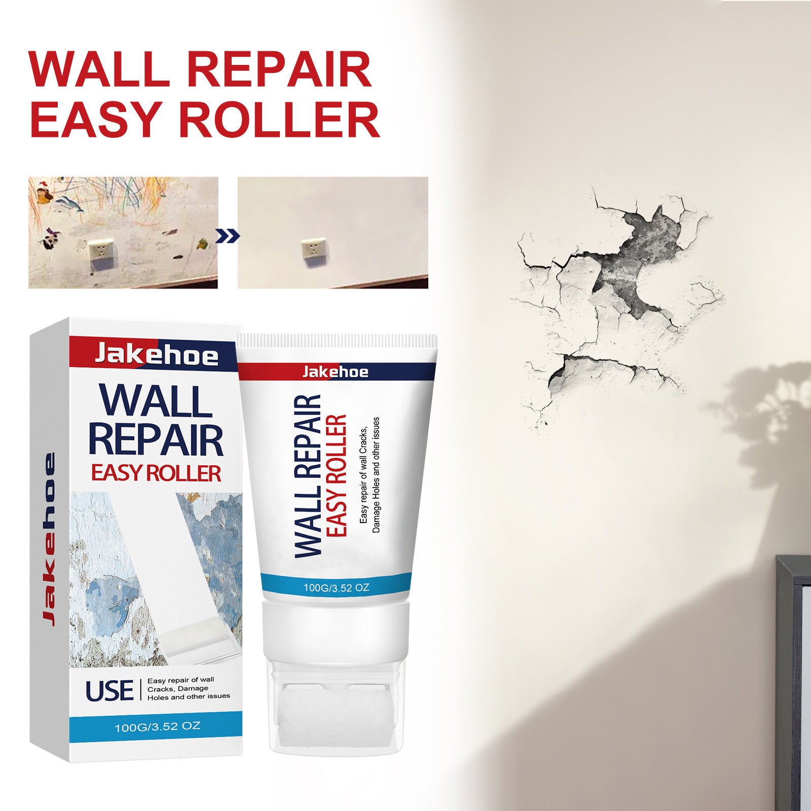 Household White Wall Repair Paste Waterproof Anti-crack Cover Mildew Stain Renovation Cream